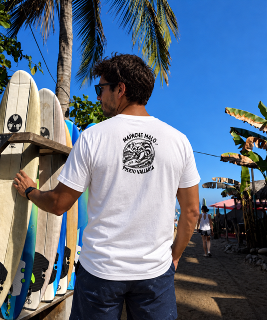 Camiseta Blanca de Manga Corta con Cuello Redondo/White Short Sleeve Crewneck T-shirt