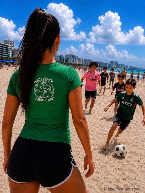 Camiseta de Fútbol Verde del Equipo Mapache Malo/Team Mapache Malo Green Soccer Shirt